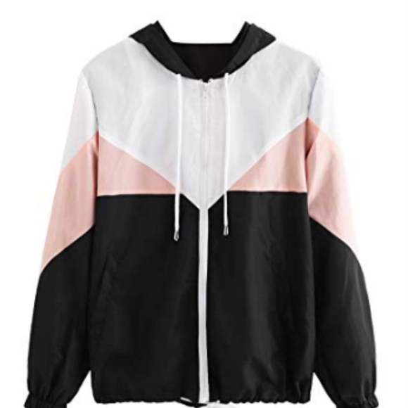 Hooded Zip Up Windbreaker - Picture 1 of 3